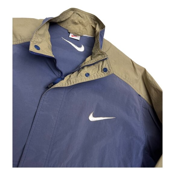 NIKE AIR VINTAGE 90s Retro Blue Water Resistant Windbreaker Jacket Mens XL - Picture 3 of 7